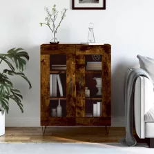   vidaXL füstös tölgy színű szerelt fa tálalószekrény 69,5 x 34 x 90 cm