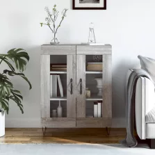   vidaXL szürke sonoma színű szerelt fa tálalószekrény 69,5 x 34 x 90 cm