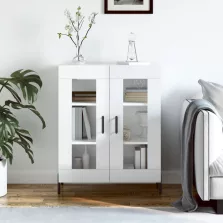   vidaXL magasfényű fehér szerelt fa tálalószekrény 69,5 x 34 x 90 cm