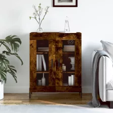   vidaXL füstös tölgy színű szerelt fa tálalószekrény 69,5 x 34 x 90 cm