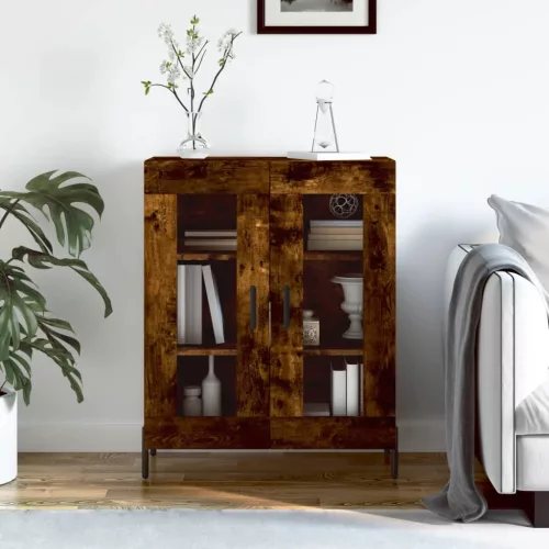 vidaXL füstös tölgy színű szerelt fa tálalószekrény 69,5 x 34 x 90 cm