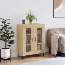   vidaXL sonoma tölgy színű szerelt fa tálalószekrény 69,5 x 34 x 90 cm