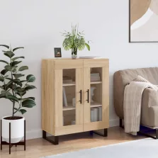   vidaXL sonoma tölgy színű szerelt fa tálalószekrény 69,5 x 34 x 90 cm