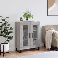   vidaXL szürke sonoma színű szerelt fa tálalószekrény 69,5 x 34 x 90 cm