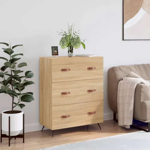 vidaXL sonoma tölgyszínű szerelt fa komód 69,5 x 34 x 90 cm