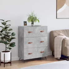 vidaXL betonszürke szerelt fa komód 69,5 x 34 x 90 cm