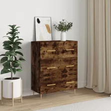   vidaXL füstös tölgy színű szerelt fa tálalószekrény 69,5 x 34 x 90 cm