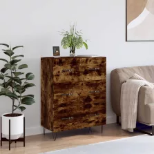   vidaXL füstös tölgy színű szerelt fa tálalószekrény 69,5 x 34 x 90 cm