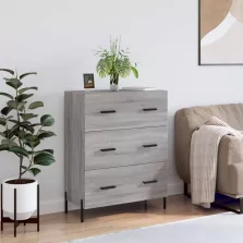   vidaXL szürke sonoma színű szerelt fa tálalószekrény 69,5 x 34 x 90 cm