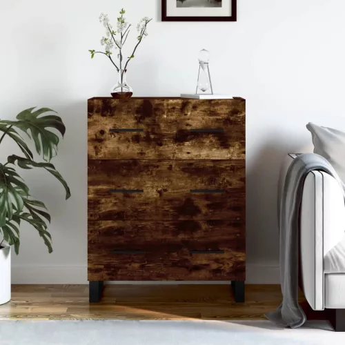 vidaXL füstös tölgy színű szerelt fa tálalószekrény 69,5 x 34 x 90 cm