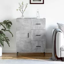  vidaXL betonszürke szerelt fa tálalószekrény 69,5 x 34 x 90 cm