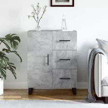   vidaXL betonszürke szerelt fa tálalószekrény 69,5 x 34 x 90 cm