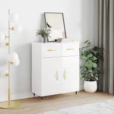   vidaXL magasfényű fehér szerelt fa tálalószekrény 69,5 x 34 x 90 cm
