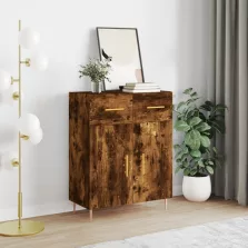   vidaXL füstös tölgy színű szerelt fa tálalószekrény 69,5 x 34 x 90 cm