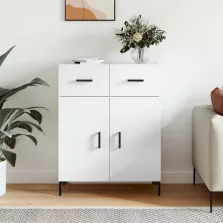   vidaXL magasfényű fehér szerelt fa tálalószekrény 69,5 x 34 x 90 cm