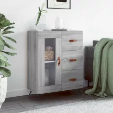   vidaXL szürke sonoma színű szerelt fa tálalószekrény 69,5 x 34 x 90 cm