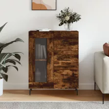   vidaXL füstös tölgy színű szerelt fa tálalószekrény 69,5 x 34 x 90 cm