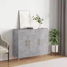   vidaXL betonszürke szerelt fa tálalószekrény 90 x 34 x 80 cm