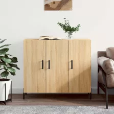   vidaXL sonoma tölgy színű szerelt fa tálalószekrény 90 x 34 x 80 cm