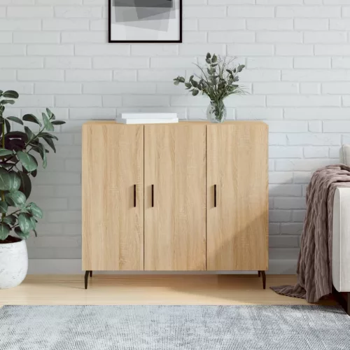 vidaXL sonoma tölgy színű szerelt fa tálalószekrény 90 x 34 x 80 cm