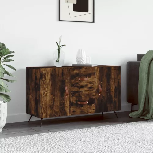 vidaXL füstös tölgy színű szerelt fa tálalószekrény 100 x 36 x 90 cm