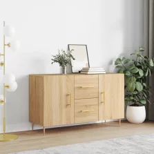   vidaXL sonoma tölgy színű szerelt fa tálalószekrény 100 x 36 x 60 cm