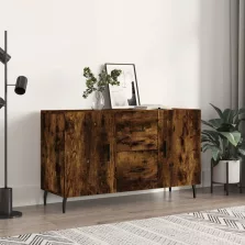   vidaXL füstös tölgy színű szerelt fa tálalószekrény 100 x 36 x 90 cm