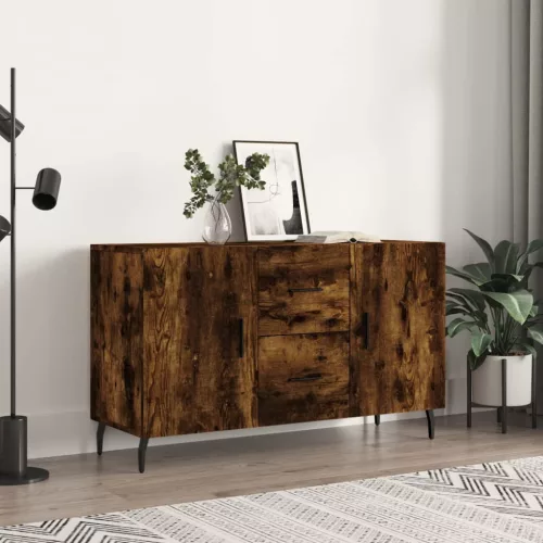 vidaXL füstös tölgy színű szerelt fa tálalószekrény 100 x 36 x 90 cm