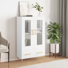 vidaXL fehér szerelt fa magasszekrény 69,5 x 31 x 115 cm