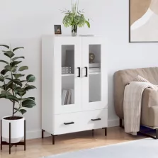 vidaXL fehér szerelt fa magasszekrény 69,5 x 31 x 115 cm