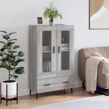   vidaXL szürke sonoma szerelt fa magasszekrény 69,5 x 31 x 115 cm