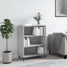   vidaXL szürke sonoma színű szerelt fa polcos szekrény 69,5x32,5x90 cm