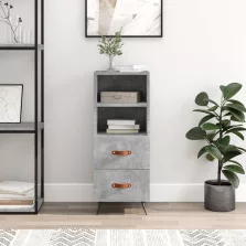   vidaXL betonszürke szerelt fa tálalószekrény 34,5 x 34 x 90 cm