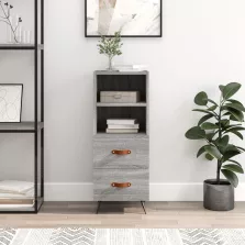   vidaXL szürke sonoma színű szerelt fa tálalószekrény 34,5 x 34 x 90 cm