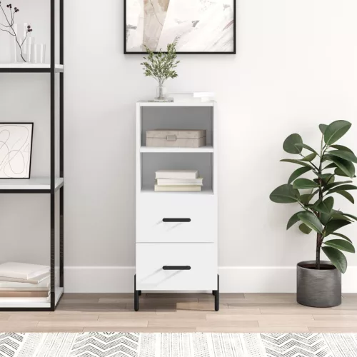 vidaXL fehér szerelt fa tálalóasztal 34,5 x 34 x 90 cm