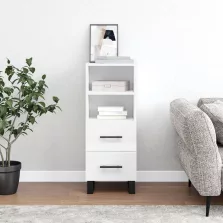   vidaXL magasfényű fehér szerelt fa tálalószekrény 34,5 x 34 x 90 cm