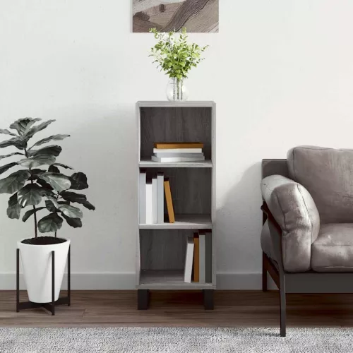 vidaXL szürke sonoma színű szerelt fa tálalószekrény 34,5x32,5x90 cm