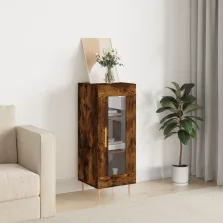   vidaXL füstös tölgy színű szerelt fa tálalószekrény 34,5 x 34 x 90 cm