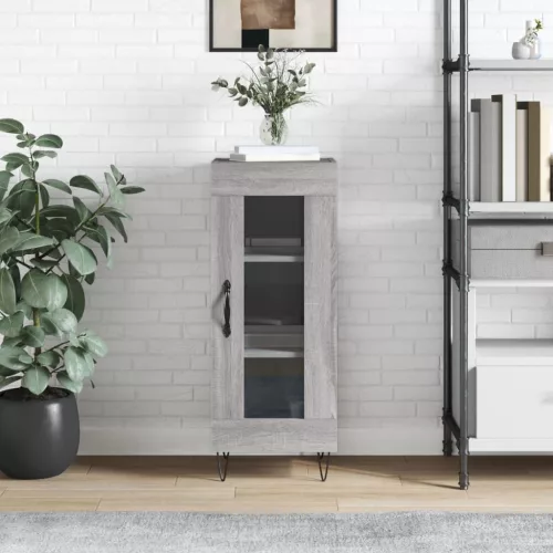 vidaXL szürke sonoma színű szerelt fa tálalószekrény 34,5 x 34 x 90 cm