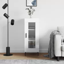   vidaXL magasfényű fehér szerelt fa tálalószekrény 34,5 x 34 x 90 cm