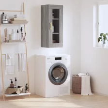   vidaXL szürke sonoma színű fali szekrény 34,5 x 34 x 90 cm