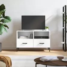   vidaXL fehér magasfényű szerelt fa TV-szekrény 80x36x50 cm