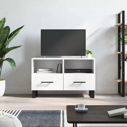 vidaXL fehér szerelt fa TV-szekrény 80 x 36 x 50 cm