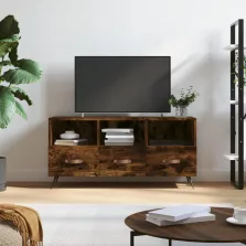   vidaXL füstös tölgy színű szerelt fa TV-szekrény 102 x 36 x 50 cm