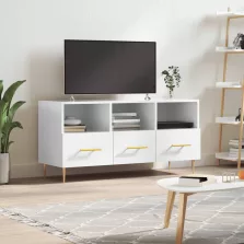   vidaXL fehér magasfényű szerelt fa TV-szekrény 102x36x50 cm