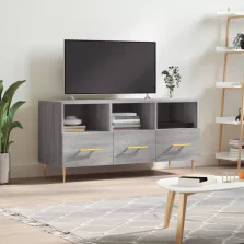   vidaXL szürke sonoma színű szerelt fa TV-szekrény 102 x 36 x 50 cm