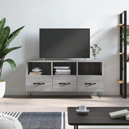 vidaXL szürke sonoma színű szerelt fa TV-szekrény 102 x 36 x 50 cm