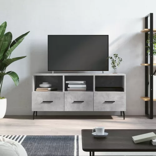 vidaXL betonszürke szerelt fa TV-szekrény 102 x 36 x 50 cm