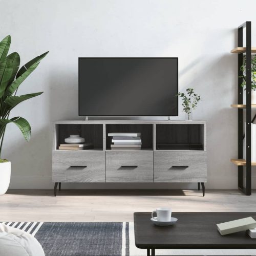 vidaXL szürke sonoma színű szerelt fa TV-szekrény 102 x 36 x 50 cm