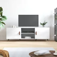   vidaXL fehér magasfényű szerelt fa TV-szekrény 150x30x50 cm